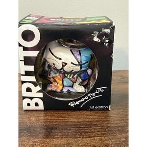 Romero Britto Sugar Cat Mini Figurine #331392 1st Edition w Box Giftcraft